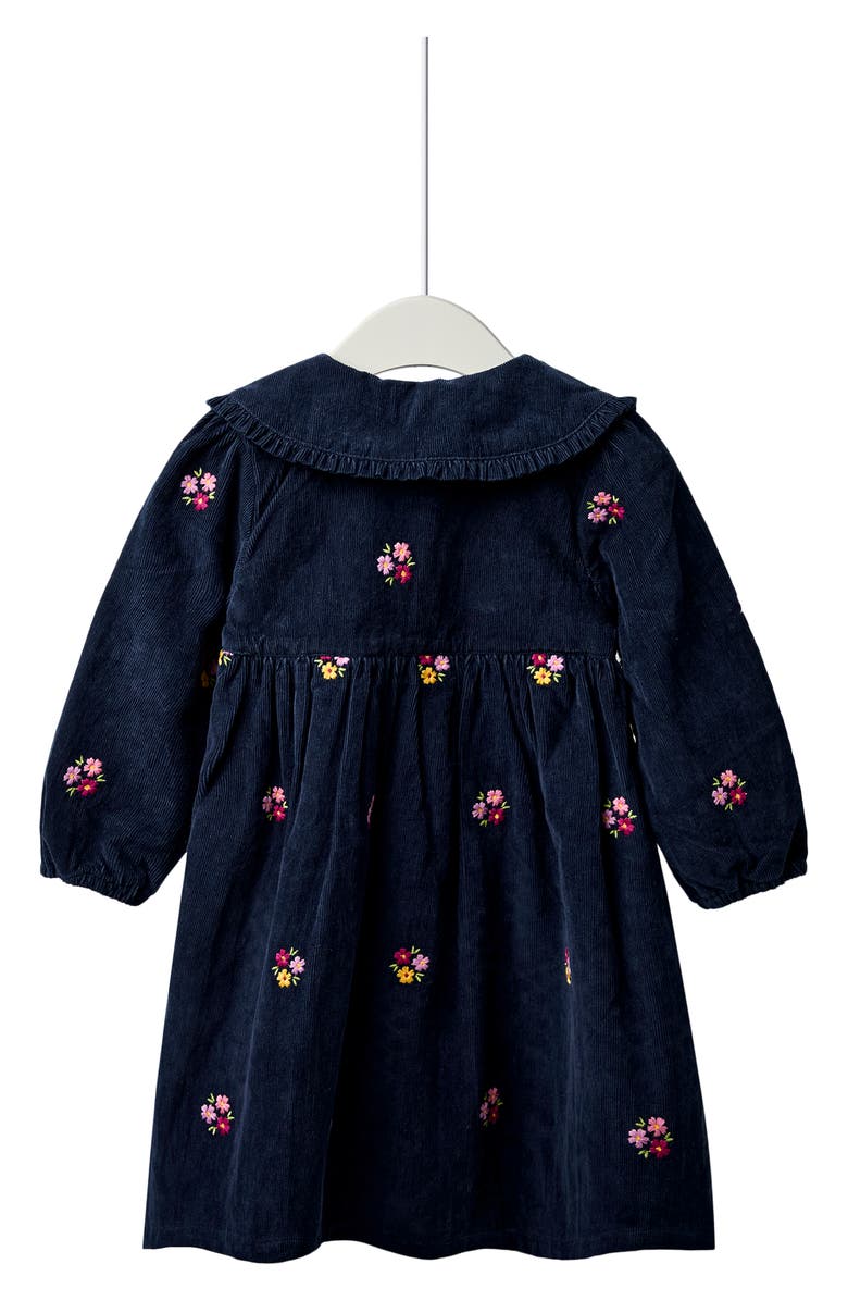 JOJO MAMAN BEBE Floral Embroidered Long Sleeve Corduroy Dress, Alternate, color, Floral
