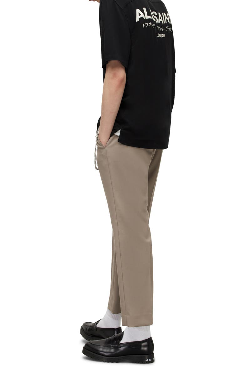 AllSaints Underground Logo Short Sleeve Camp Shirt, Alternate, color, 