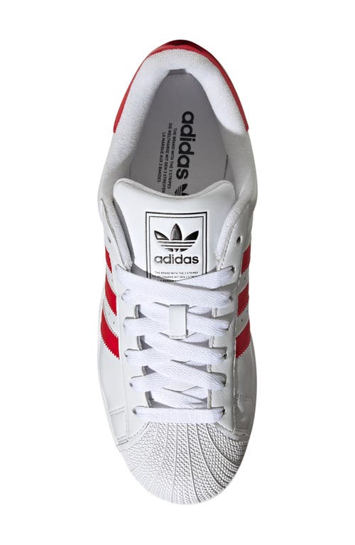 Adidas Originals Adidas Gender Inclusive Superstar Ii Sneaker In White/better Scarlet/black