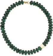 Adina Reyter Malachite Bead & Diamond Dice Necklace