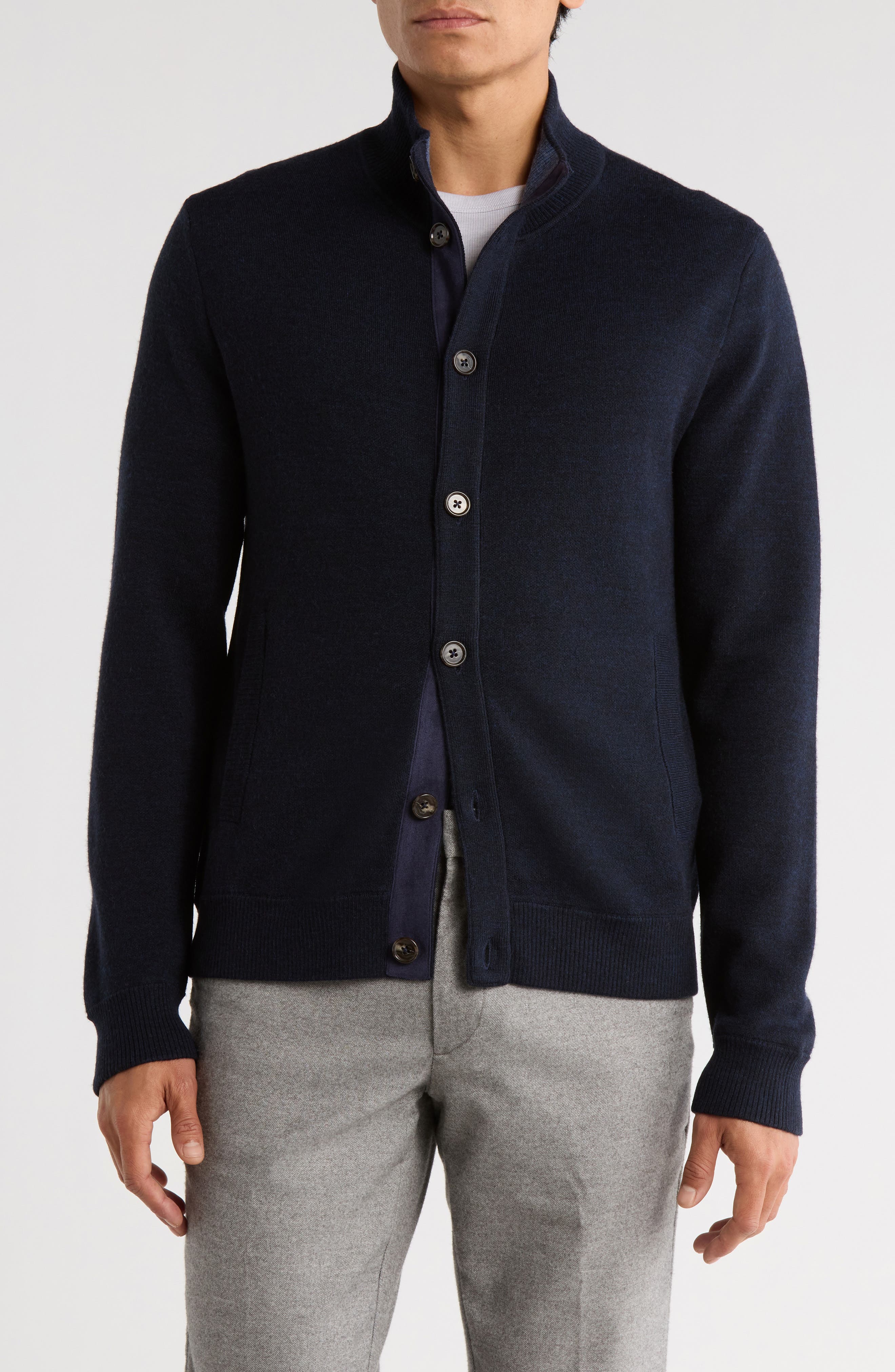 Bruno Magli Merino Wool Button Jacket