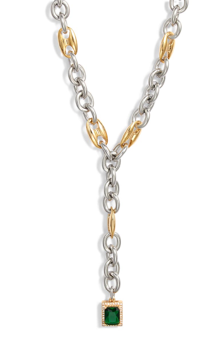 VIDAKUSH Duotone Vixen Pendant Y-Necklace, Main, color, Gold/ Silver