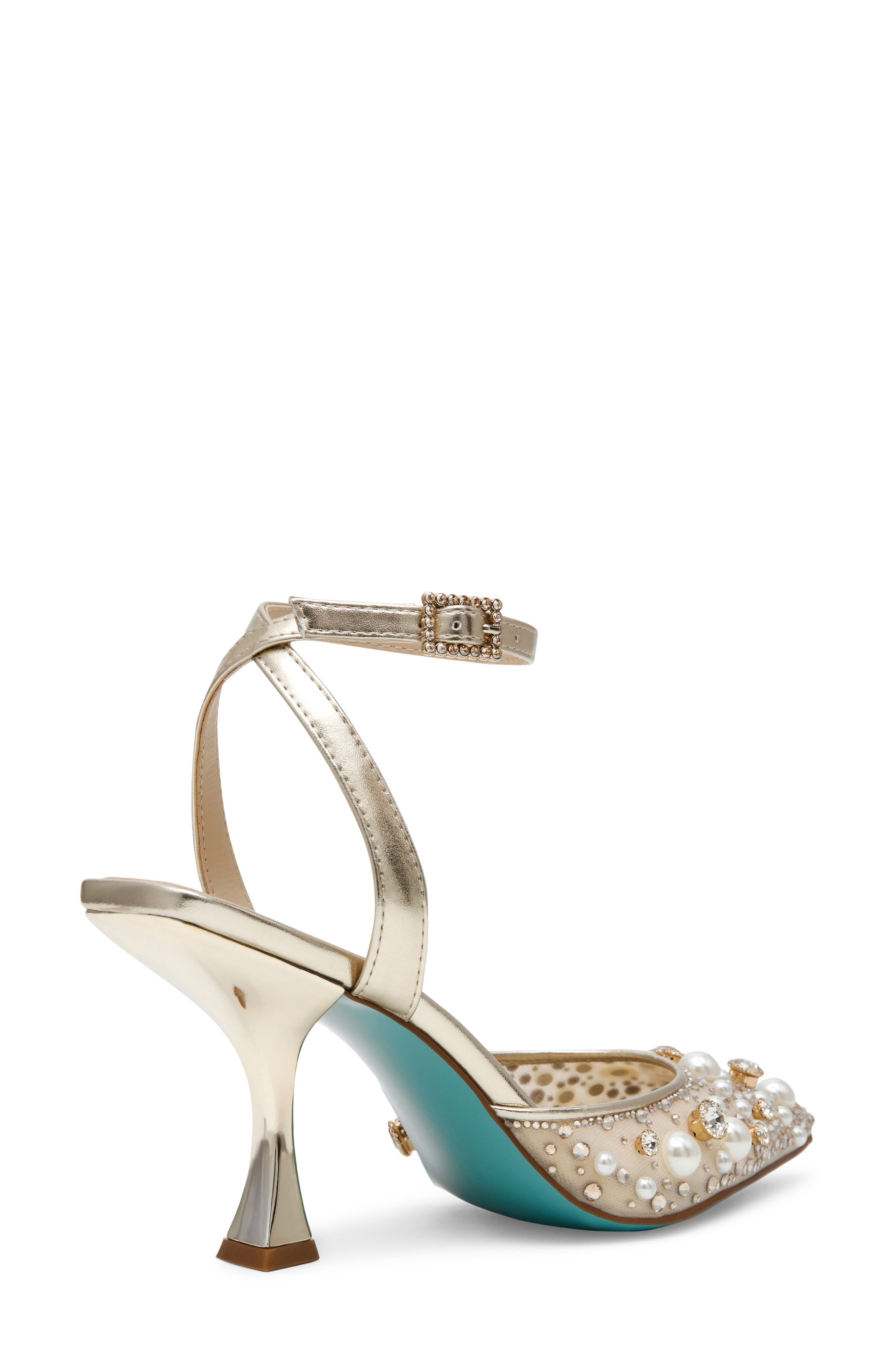 Livv Embellished Pointed Toe Pump, Alternate, color, LIGHT GOLD