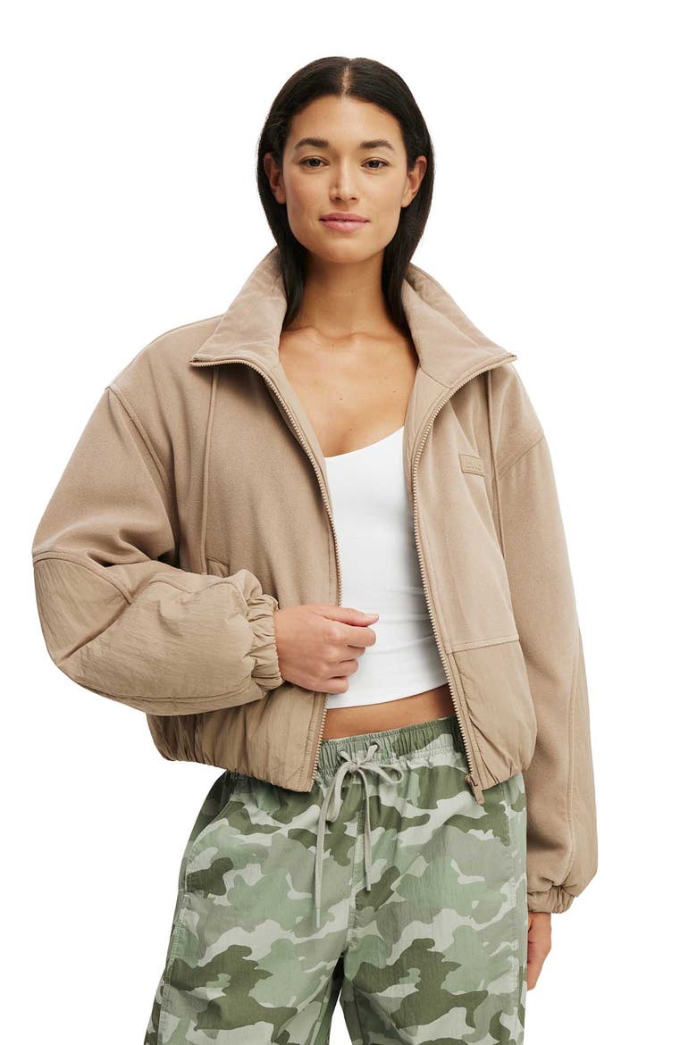 Women's Active Polar Fleece Padded Jacket, Alternate, color, Latte
