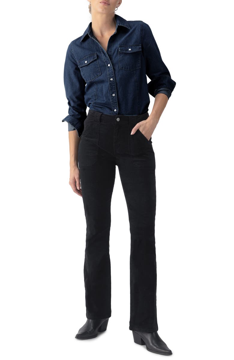 Sanctuary The Western Denim Shirt, Alternate, color, Blue Slate