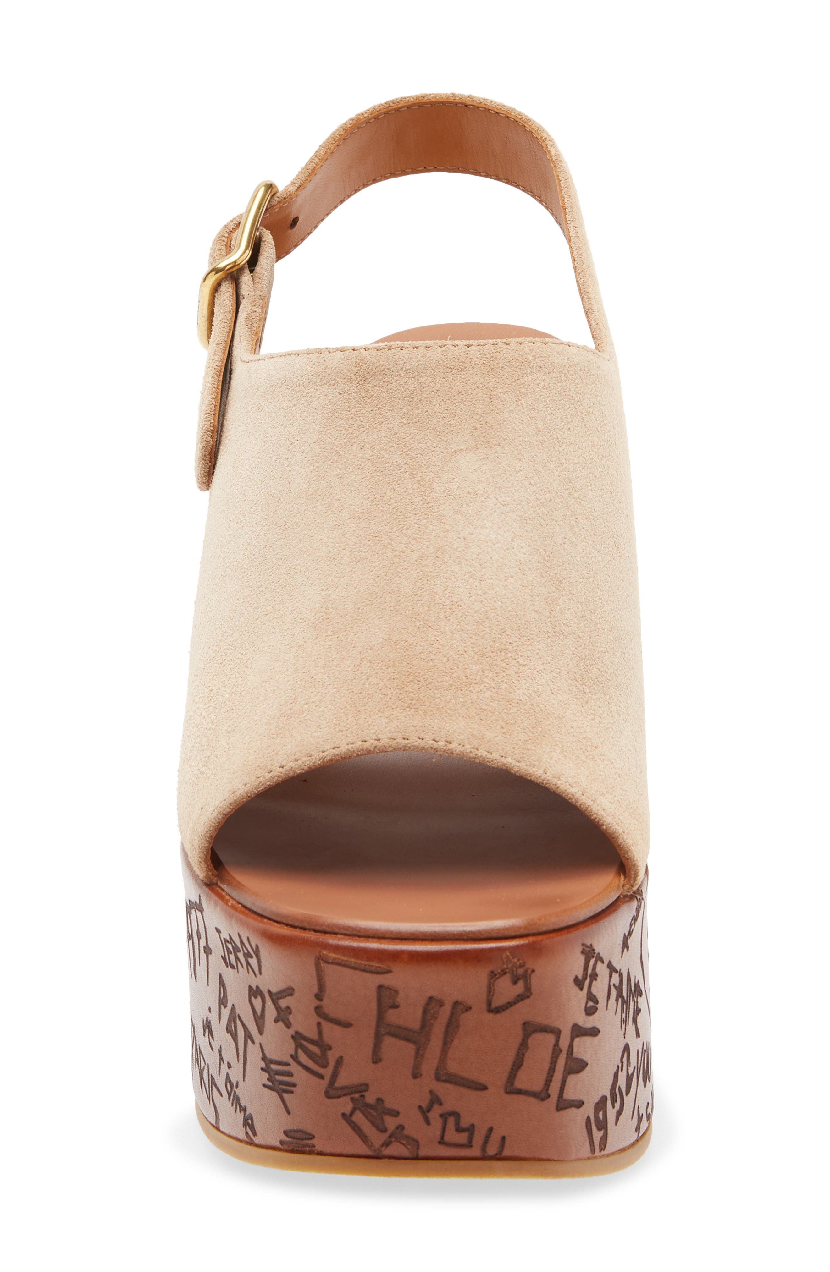 Chloé Maxime Platform Slingback Sandal, Alternate, color, Desert Sand