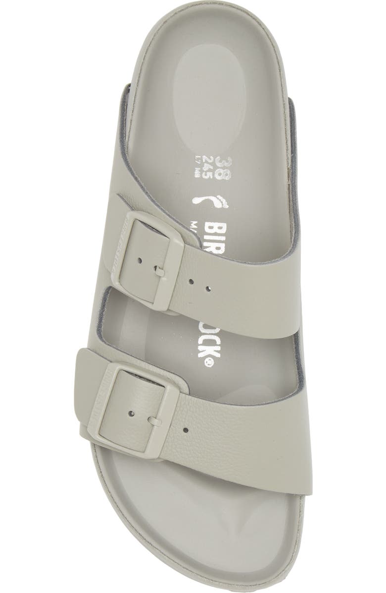 Birkenstock Arizona Exquisite Leather Slide Sandal, Alternate, color, Mineral Gray