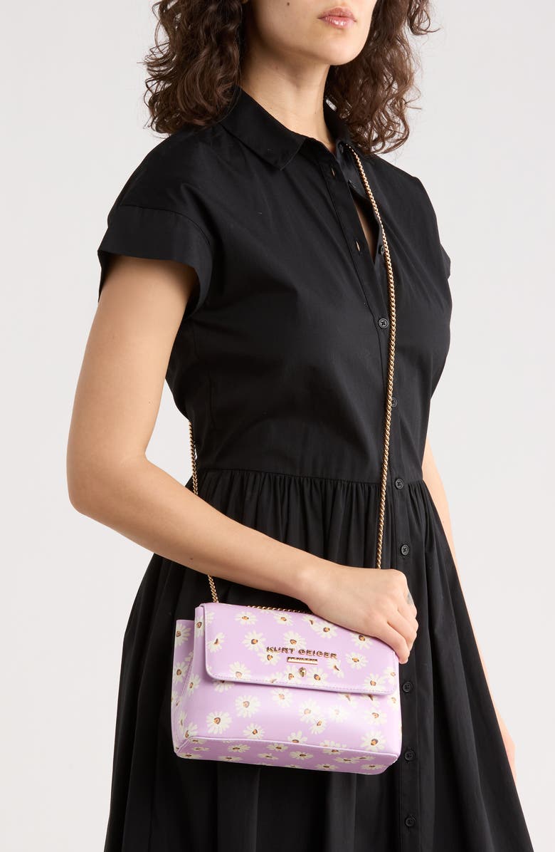 Kurt Geiger London Hampstead Flap Crossbody Bag, Alternate, color, Pink Combo