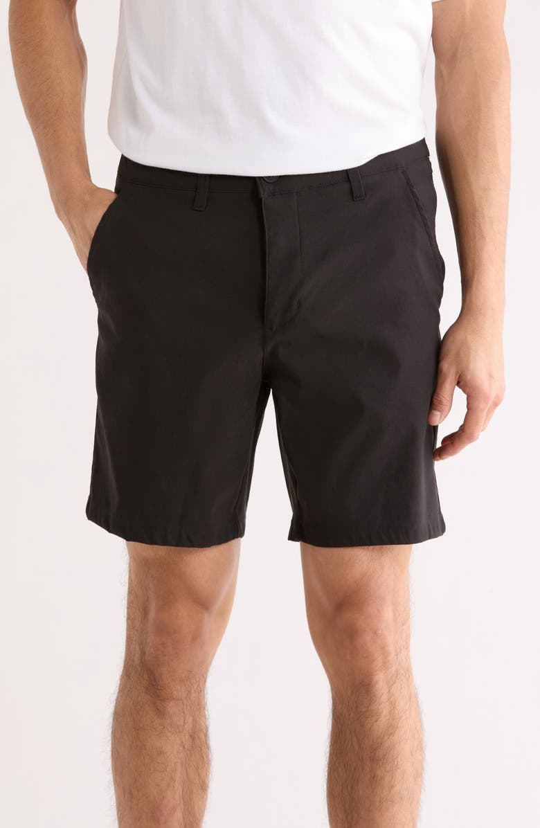 DKNY SPORTSWEAR Tech Chino Shorts, Main, color, Black