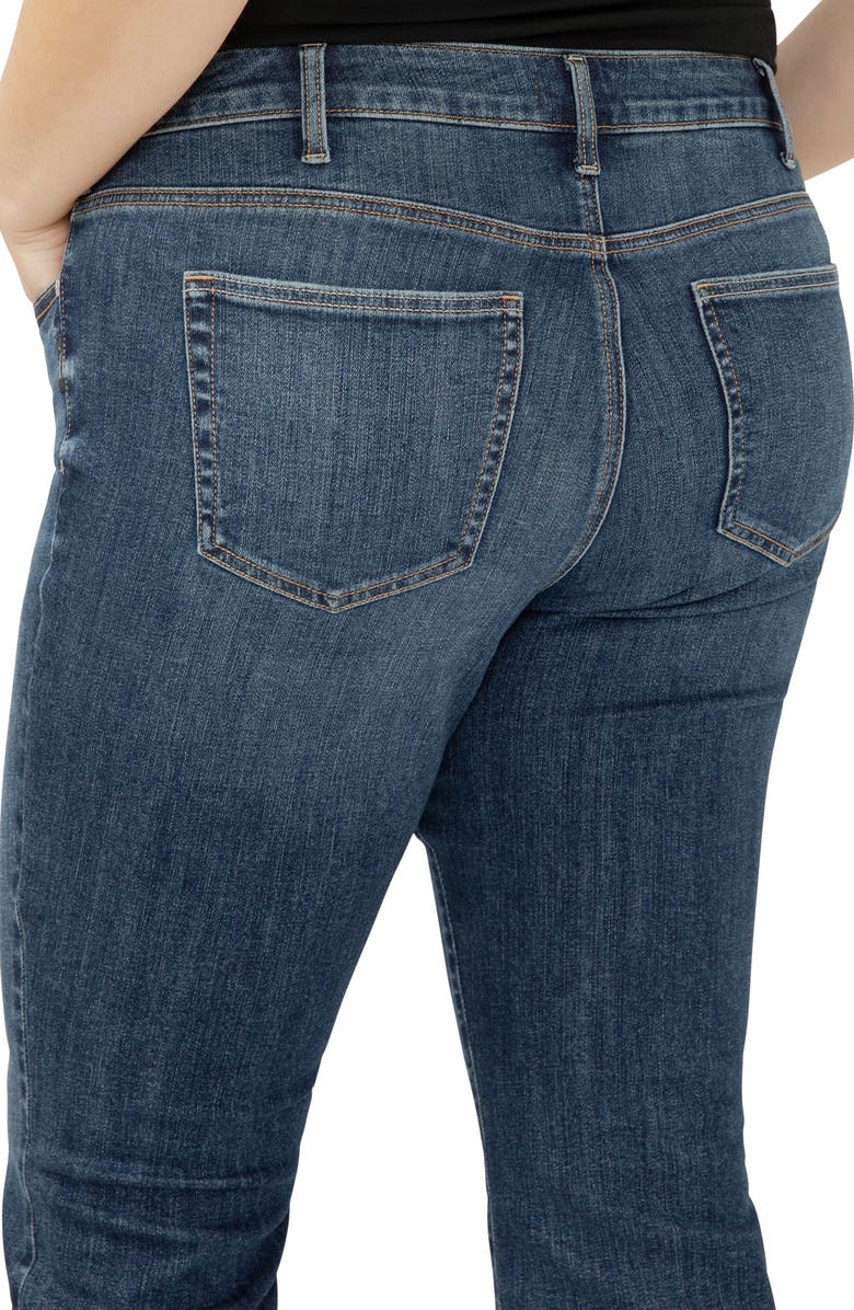 Silver Jeans Co. Suki Curvy Raw Hem Kick Flare Jeans, Alternate, color, Indigo