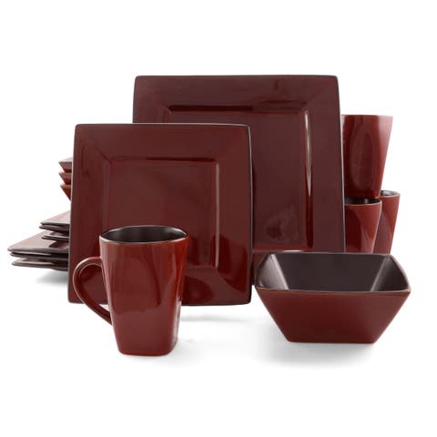 Kiesling 16 Piece Hard Square Dinnerware Set