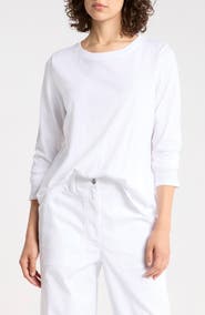 Eileen Fisher Long Sleeve Organic Cotton T-Shirt