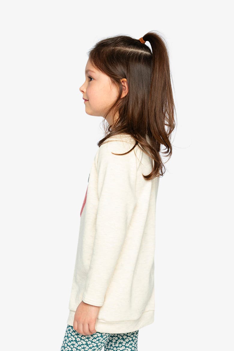 Brushed Jersey Strawberry Appliqué Raglan Sleeve Tunic, Alternate, color, Beige
