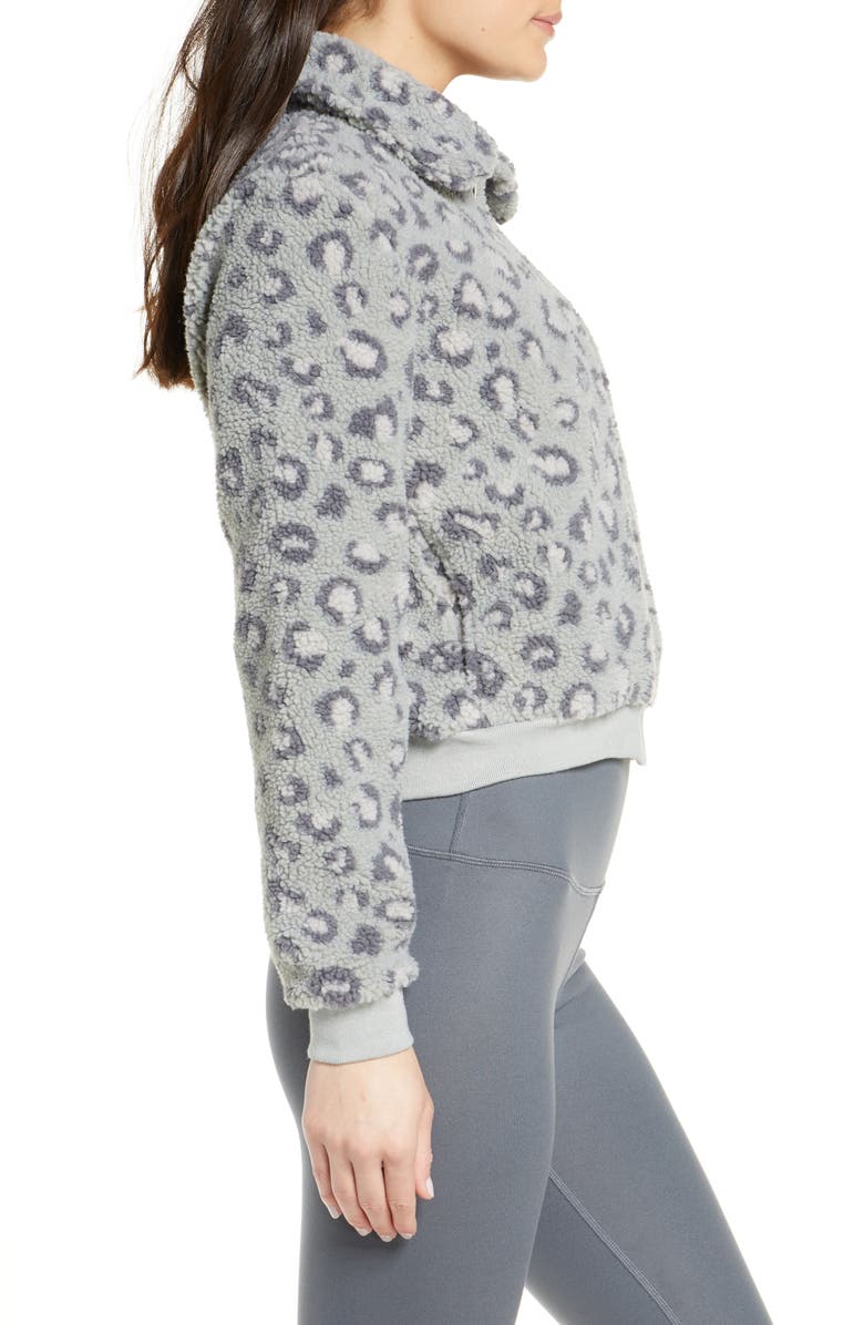 Beyond Yoga All Time Faux Fur Bomber Jacket, Alternate, color, 