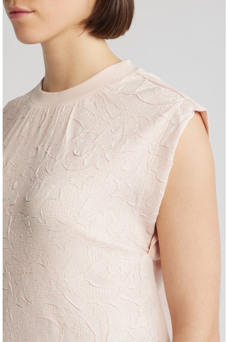 Mixed Media Crinkle Jacquard Top, Alternate, color, ANGEL PINK