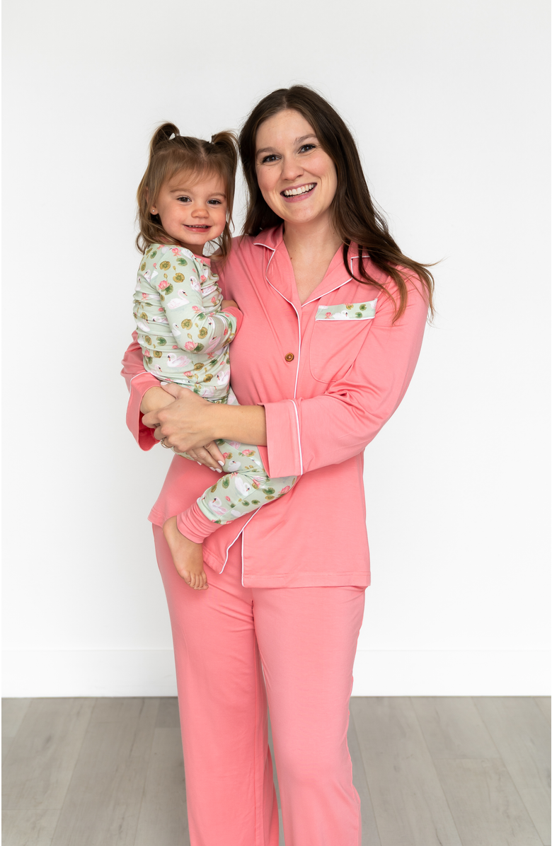 Laree + Co Lillian's Garden Swan Luxe Lounge Set, Alternate, color, Pink