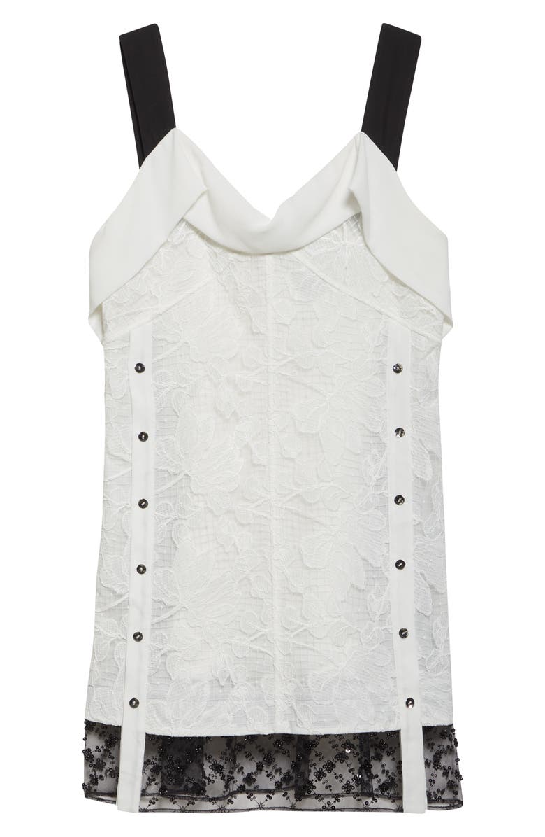 3.1 Phillip Lim Sleeveless Corded Lace Minidress, Alternate, color, White-Black