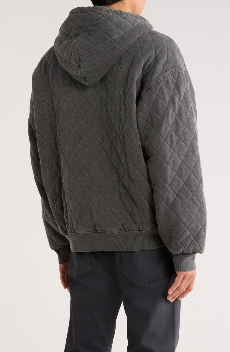 Carhartt Work In Progress Vista Quilted Hooded Jacket, Alternate, color, Black Garment Dyed