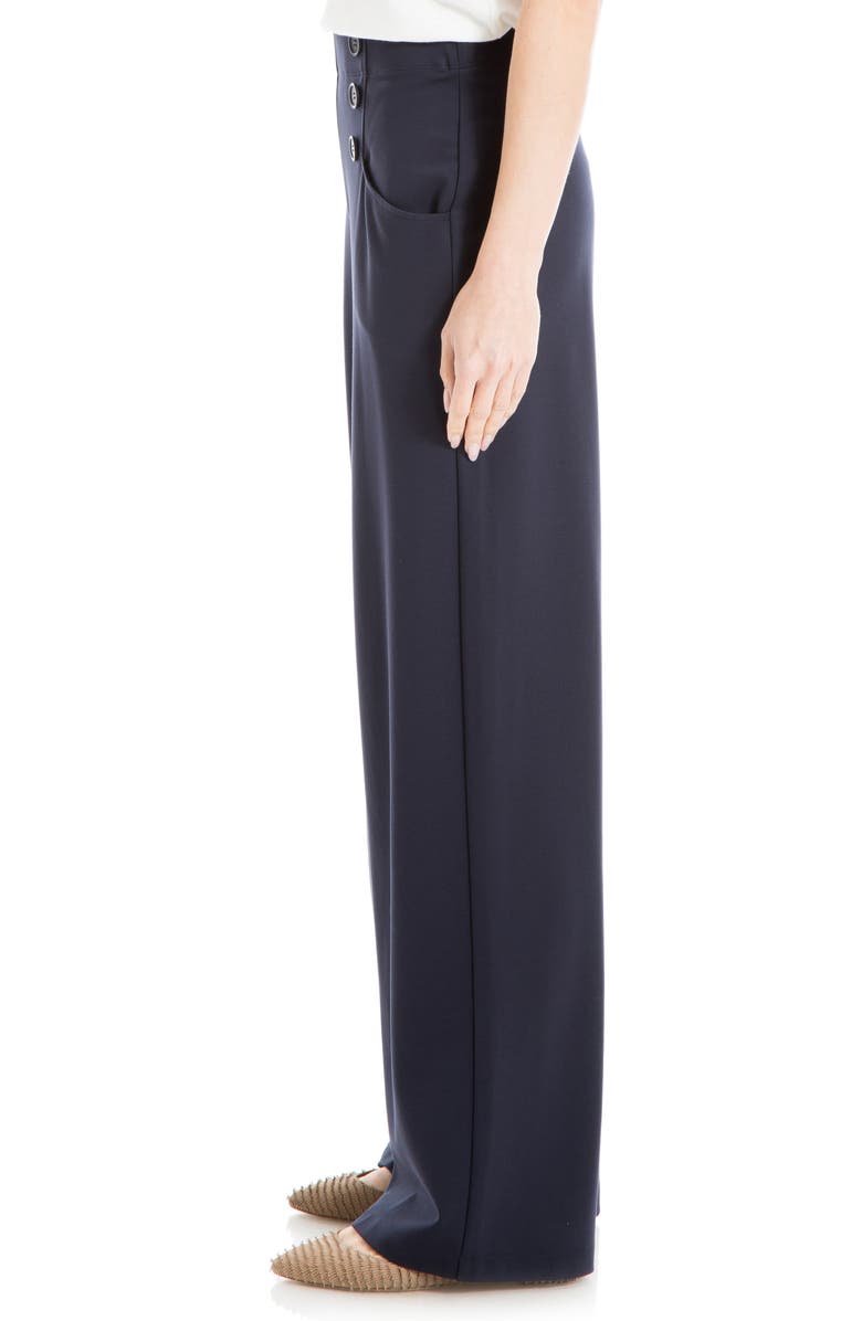 MAX STUDIO Sailor High Waist Wide Leg Pants, Alternate, color, Dark Navy