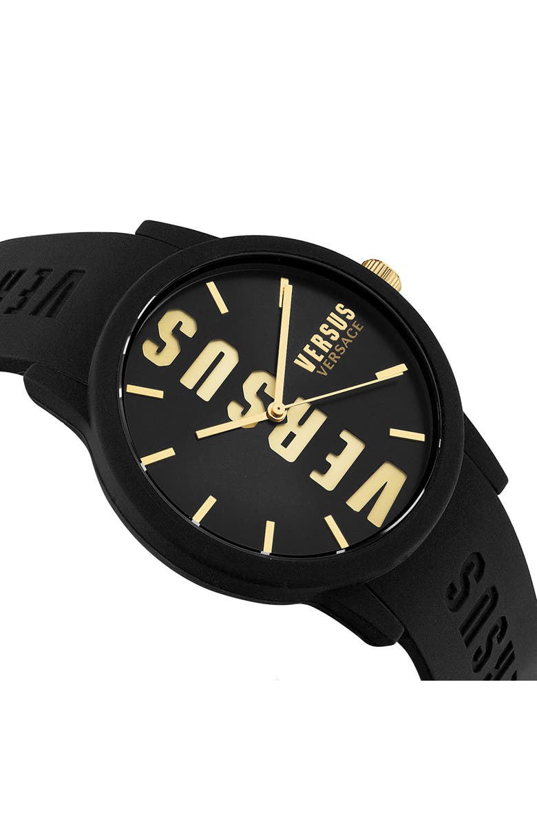 VERSUS Versace Barbes Three-Hand Quartz Silicone Strap Watch, 40mm, Alternate, color, 