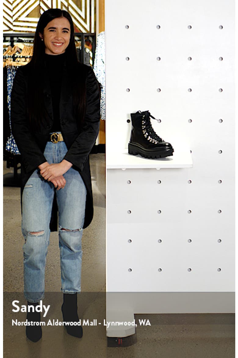 Wanda Genuine Shearling Lug Sole Combat Boot video