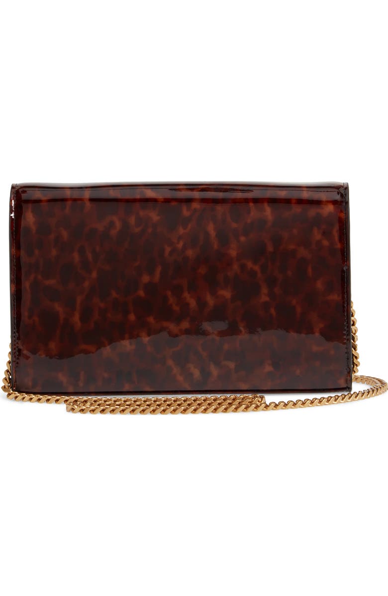Saint Laurent Kate Calfskin Leather Wallet on a Chain, Alternate, color,