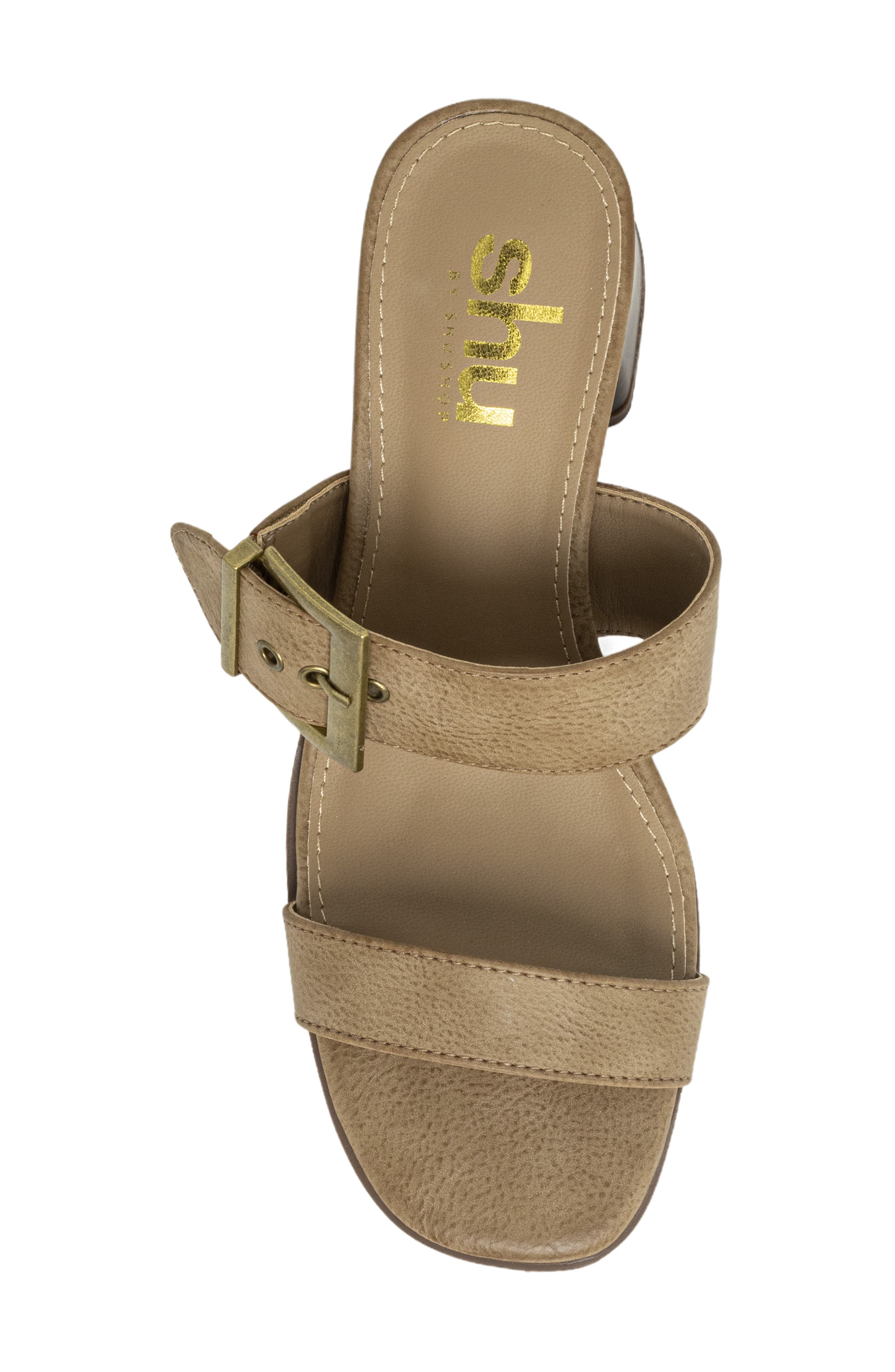 SHUSHOP Eden Slide Sandal, Alternate, color, Taupe