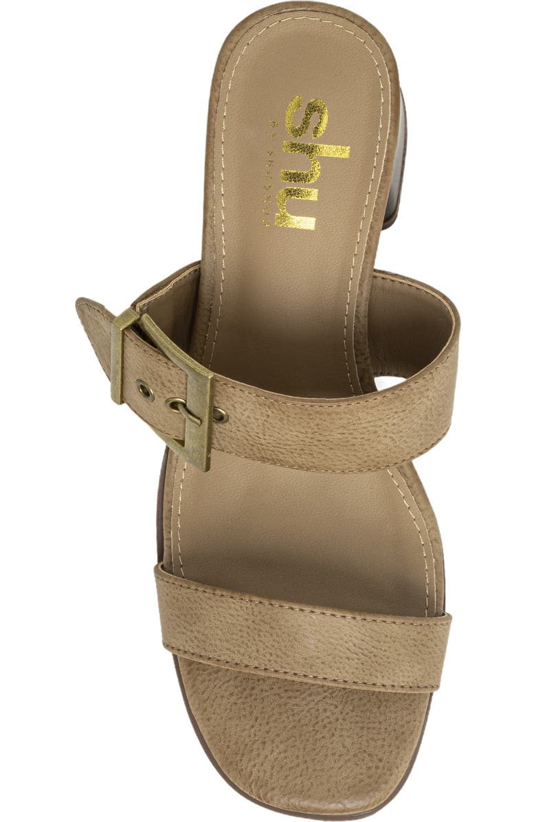 SHUSHOP Eden Slide Sandal, Alternate, color, Taupe