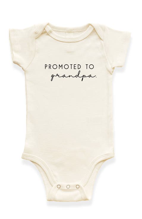 Promoted to Grandpa Organic Baby Bodysuit