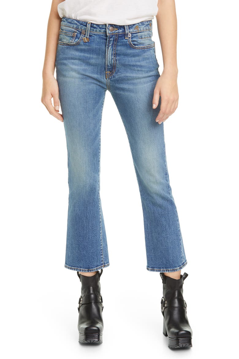 High Waist Kick Fit Crop Jeans, Main, color, JASPER STRETCH