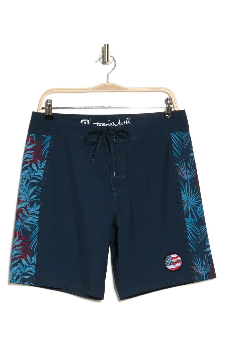 TravisMathew Dawns Early Light Board Shorts, Alternate, color, Blue Nights