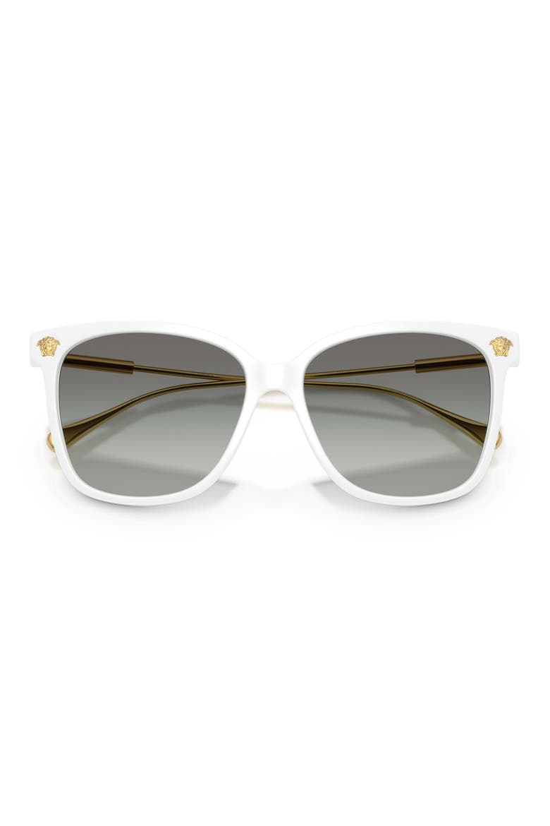 57mm Square Sunglasses, Alternate, color, WHITE / GREY GRADIENT