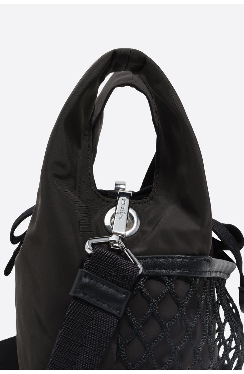 Bimba y Lola Nylon Mini Paper Bag, Alternate, color, Charcoal