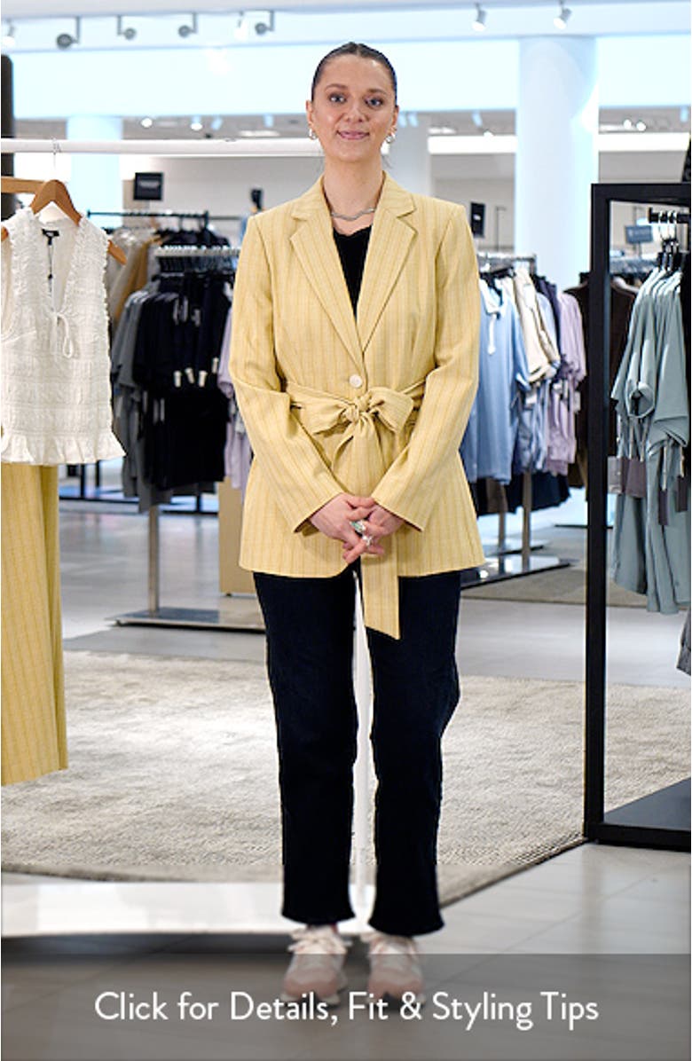 Belted Stripe Blazer, sales video thumbnail