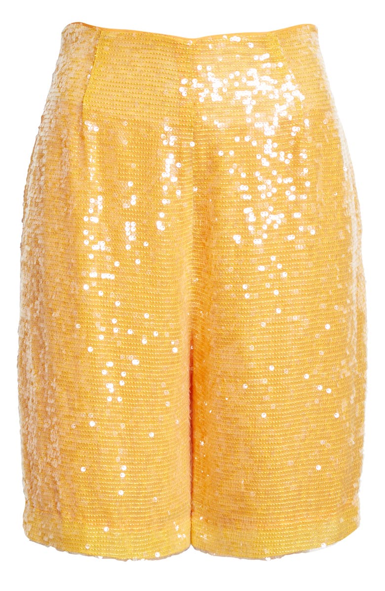 LAPOINTE High Waist Sequin Bermuda Shorts, Alternate, color,