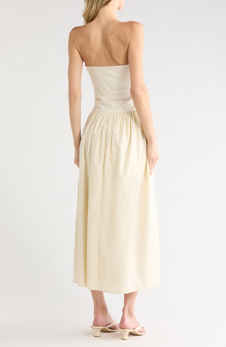 rag & bone Claudia Strapless Ponte Dress, Alternate, color, Pale Tan
