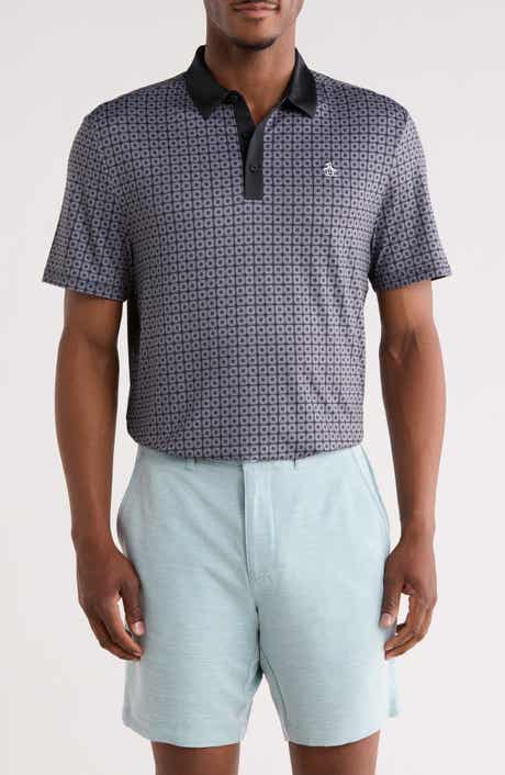 Original Penguin Layered Windowpane Print Knit Polo