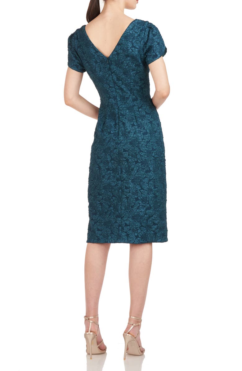 JS Collections Floral Jacquard Sheath Dress, Alternate, color,