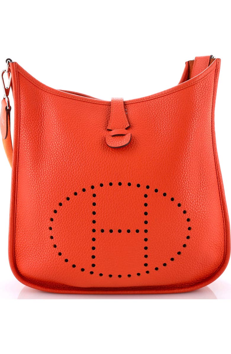 Pre-Owned Hermes Evelyne Bag Gen III Clemence PM, Main, color, Orange H