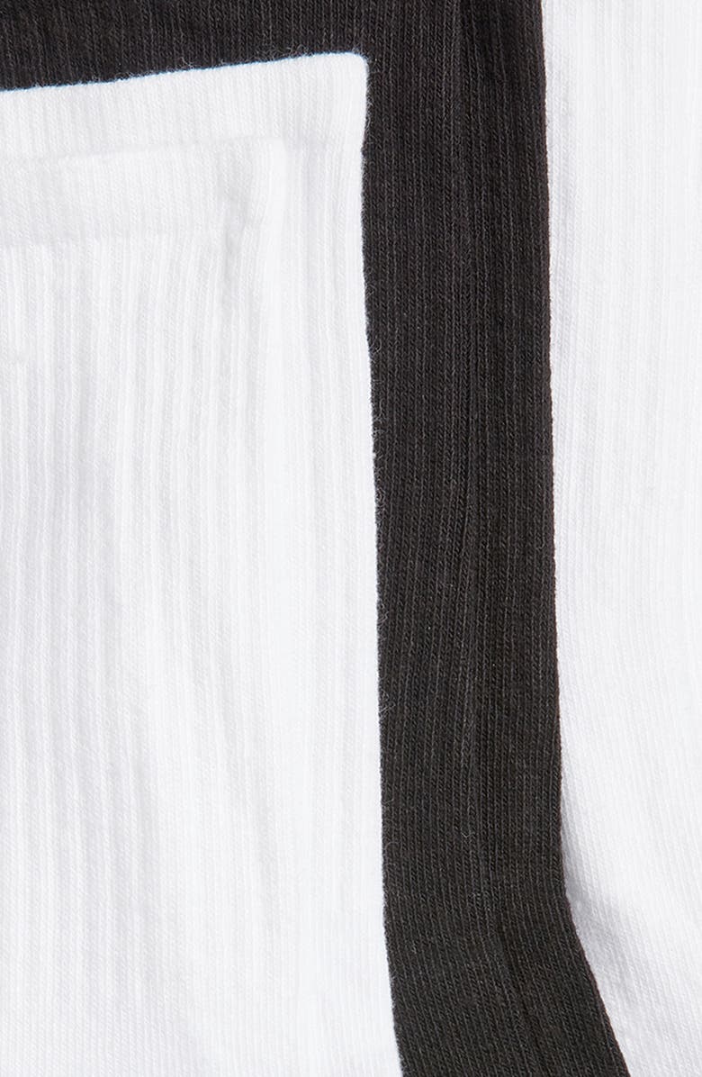 Hue Must Have 3-Pack Assorted Crew Socks, Alternate, color, White Black Pack