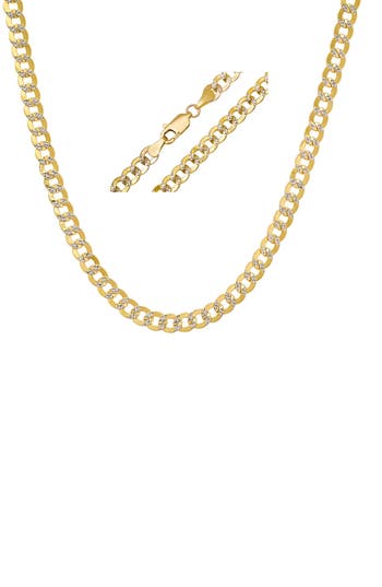Queen Jewels Cut Figaro Chain Necklace In Gold