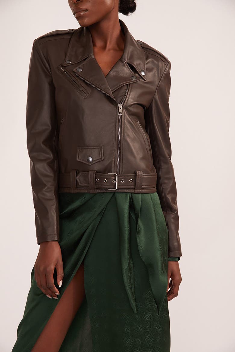 Moto Jacket, Alternate, color, Dark Brown