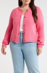 Treasure & Bond Fitted Crewneck Cardigan