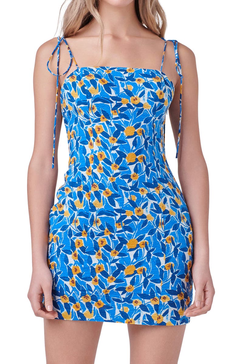 Endless Rose Floral Textured Minidress, Alternate, color, 