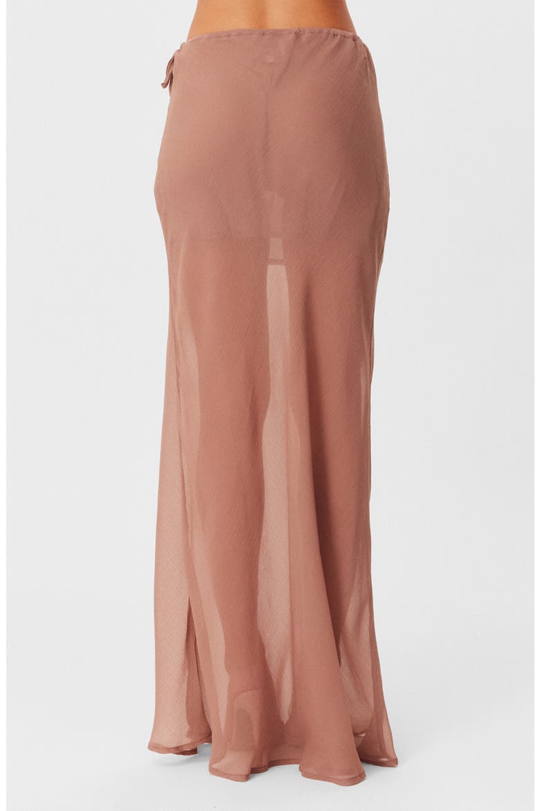 Tamara Sheer Maxi Skirt, Alternate, color, MOCHA