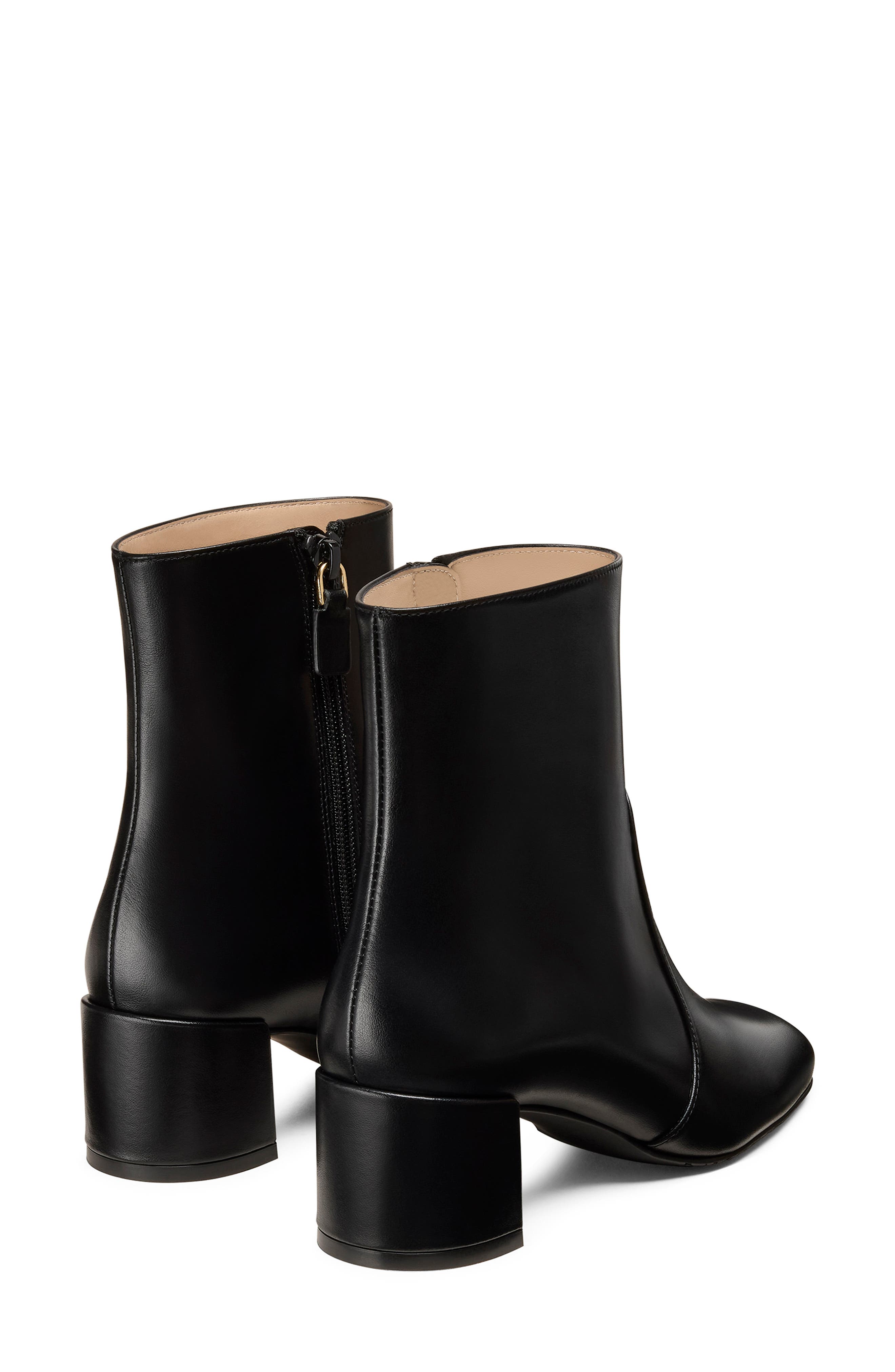 Stuart Weitzman Maeve Zip Bootie, Alternate, color, Black
