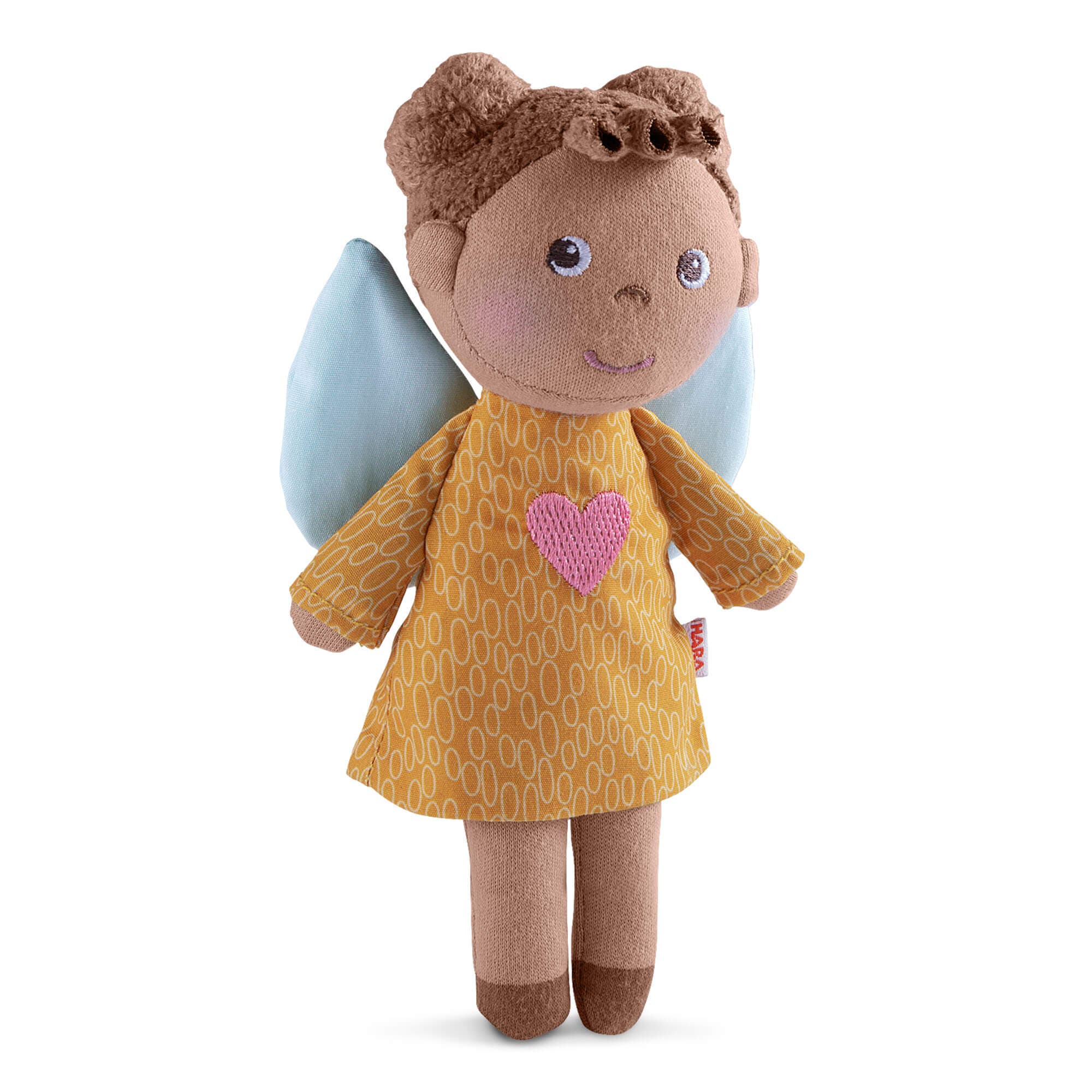 HABA Guardian Angel Mini Doll Nora - Soft Plush Baby Doll Toy for Toddlers 1-3, Ideal Gift for 2 Year Old Girls & Up in Multi 