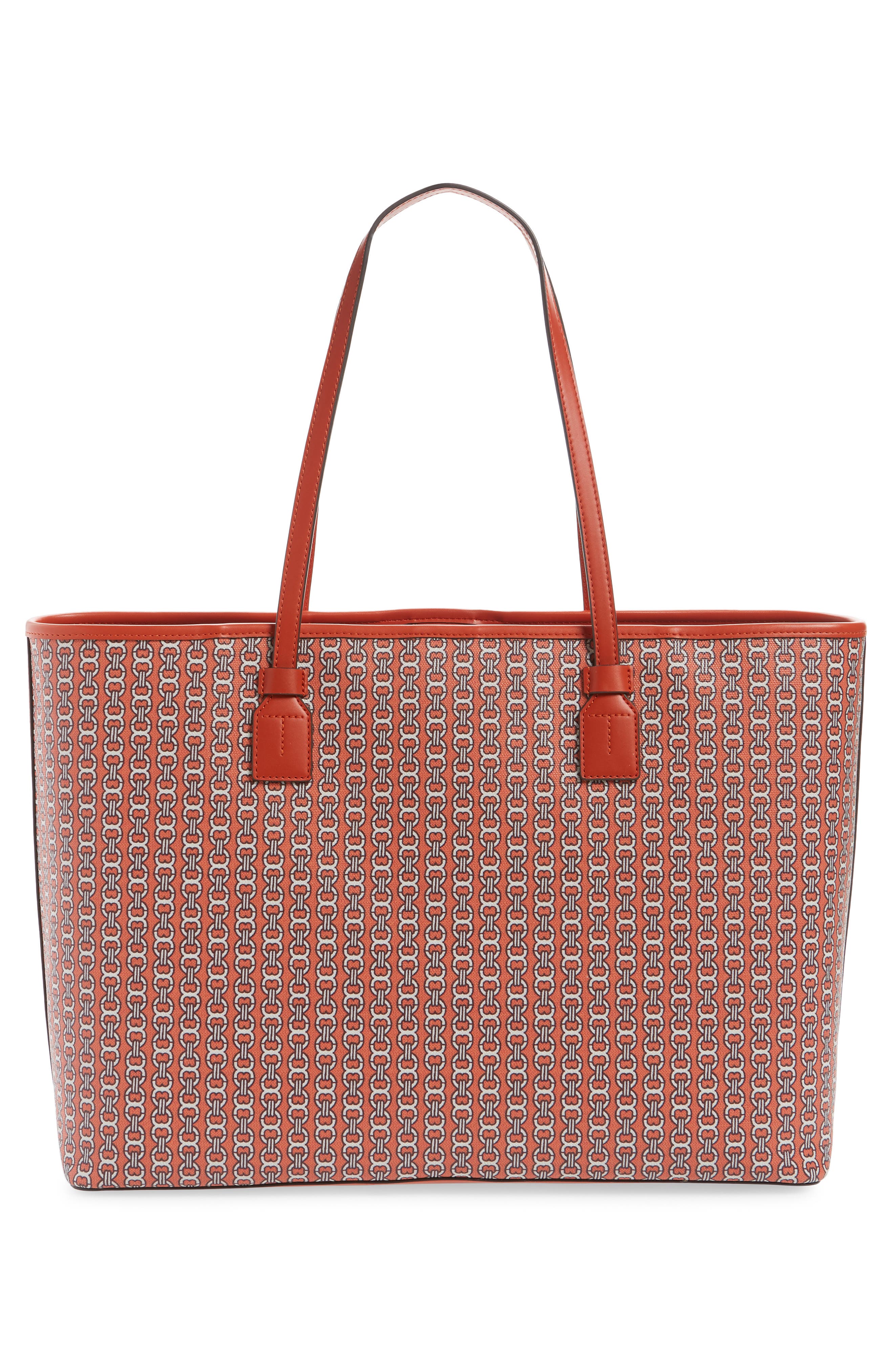 Gemini Link Coated Canvas Tote, Alternate, color, CANYON ORANGE GEMINI LINK