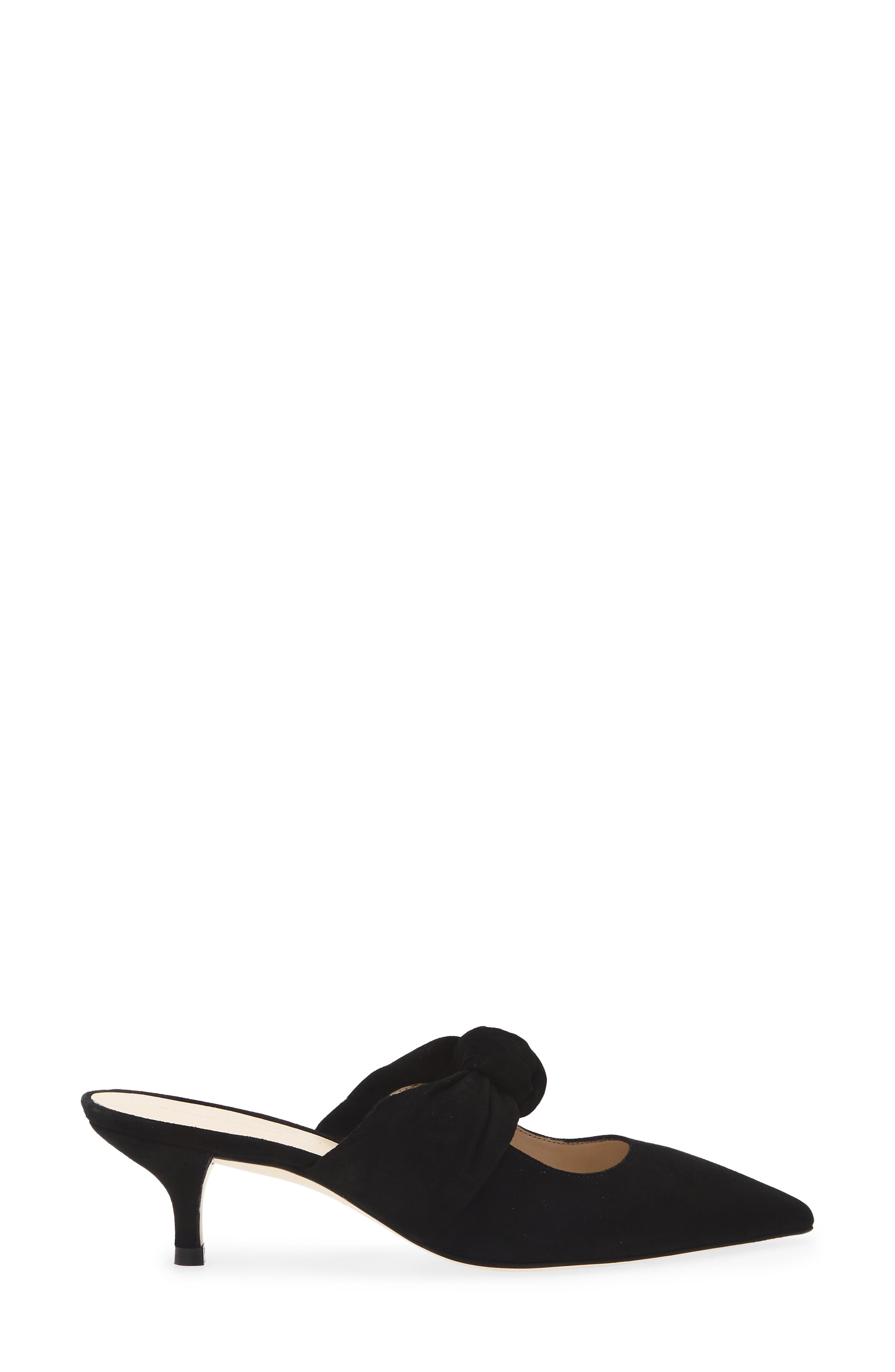 Stuart Weitzman Solange 50 Kitten Heel Mule, Alternate, color, Black
