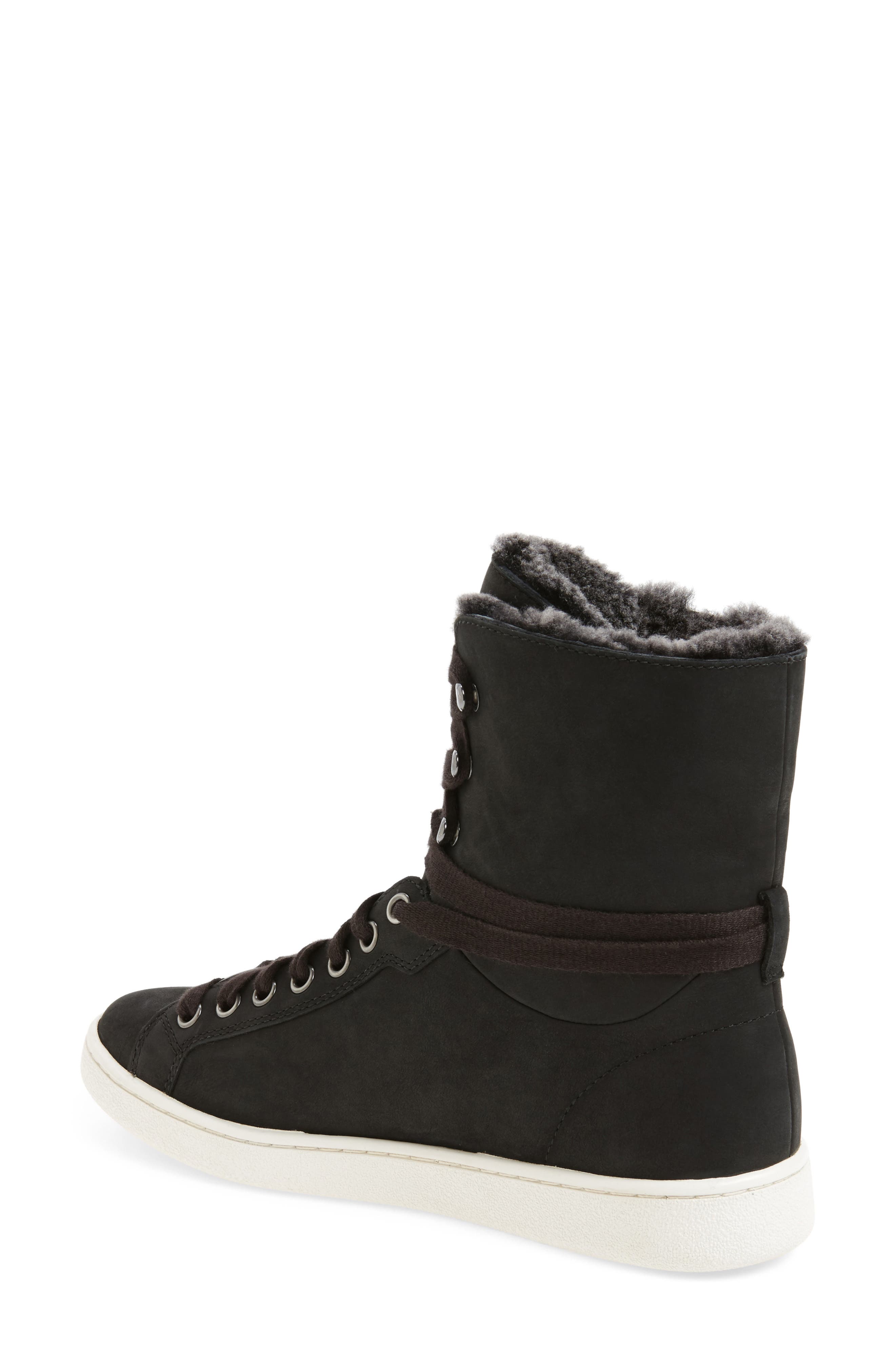 Starlyn Genuine Shearling Lined Boot, Alternate, color, BLACK LEATHER